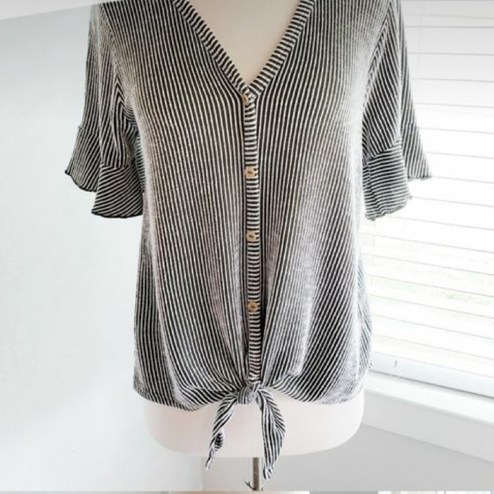 Button down striped shirt
